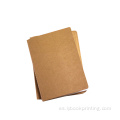 A5 Journal coser coser en blanco Kraft Paper Notebook